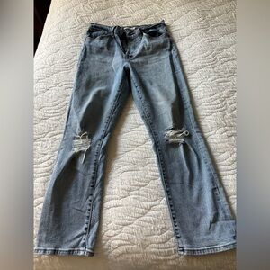 Levi’s Wedgie Straight Women's Distressed Blue Jeans